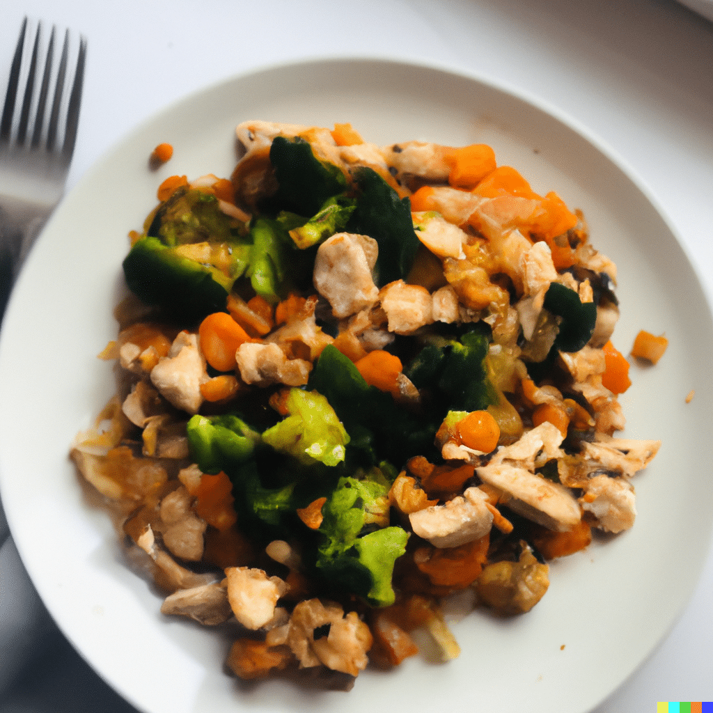 Receta de Pollo con Brocoli y Champiñones