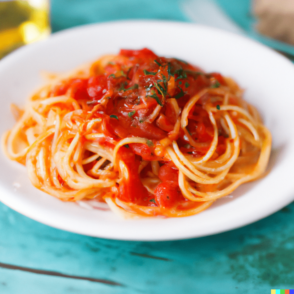 Receta de Espagueti en Salsa de Tomate