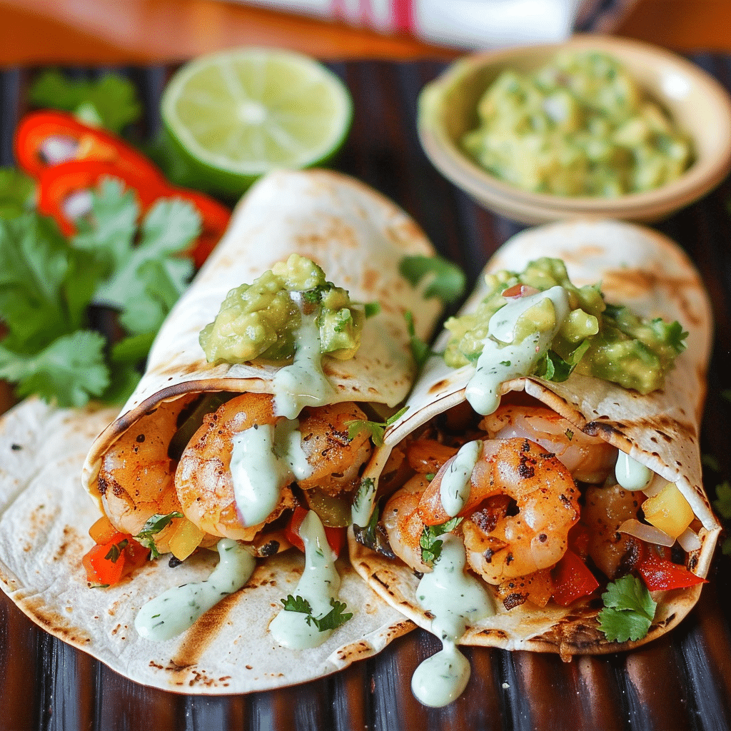Fajitas de Camaron Receta