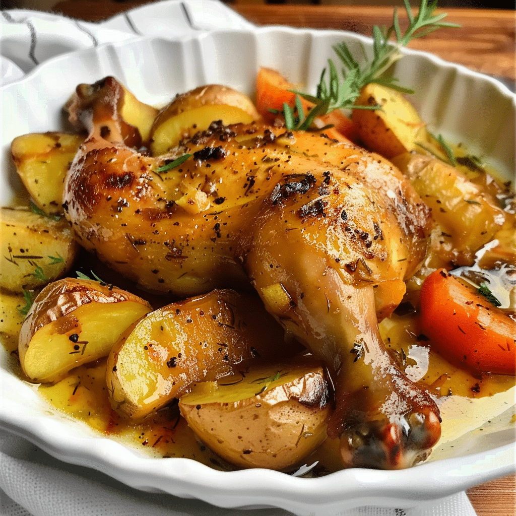 Receta de Pollo con Papas