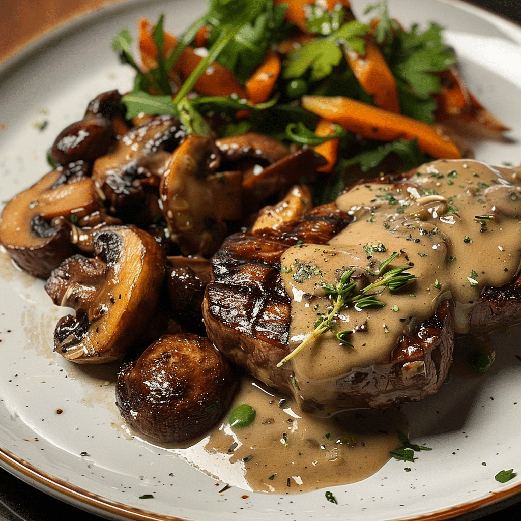 Receta de Filete de Res con Champiñones