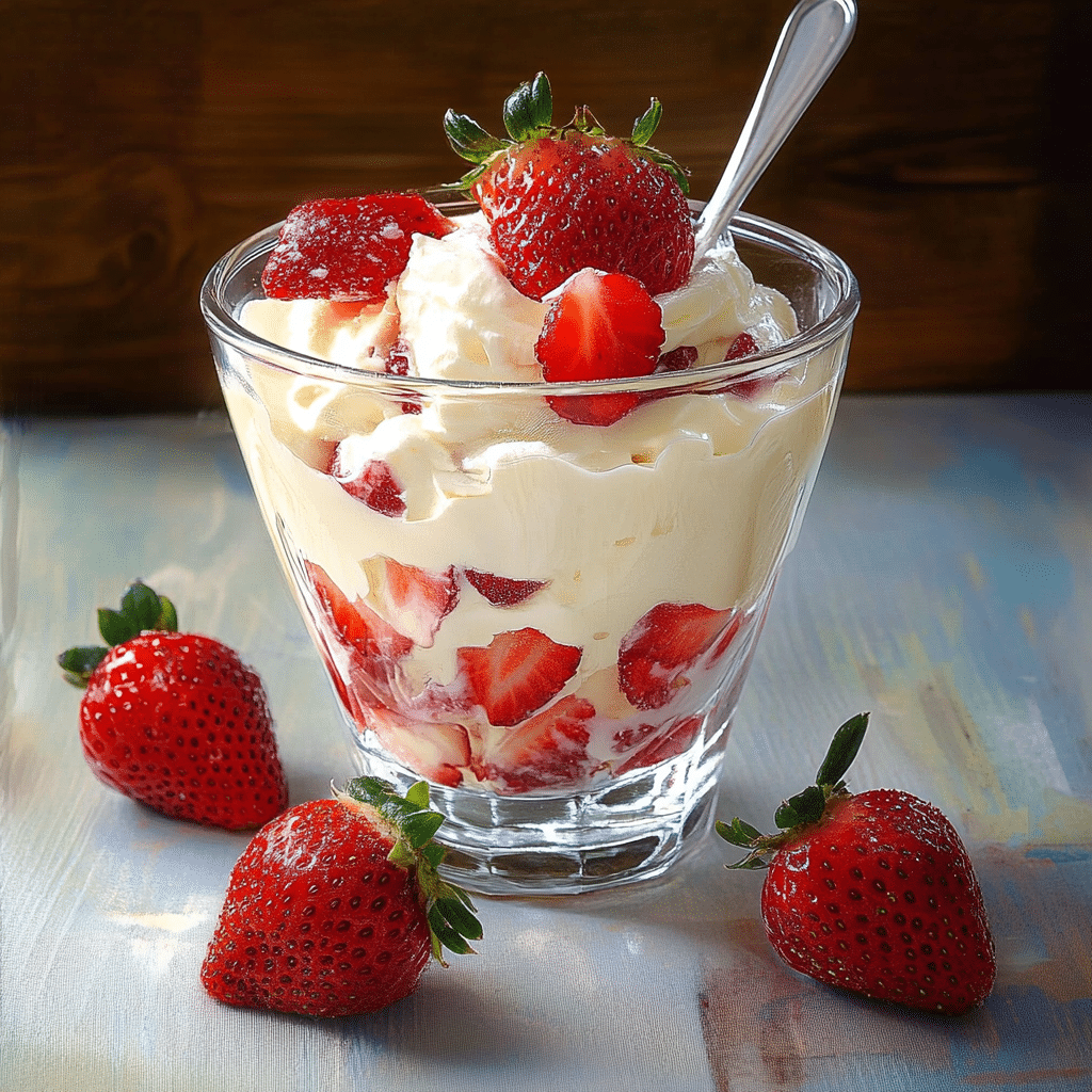 Un vaso de fresas con leche, perfecto para disfrutar en compañía. receta de Chef Goya