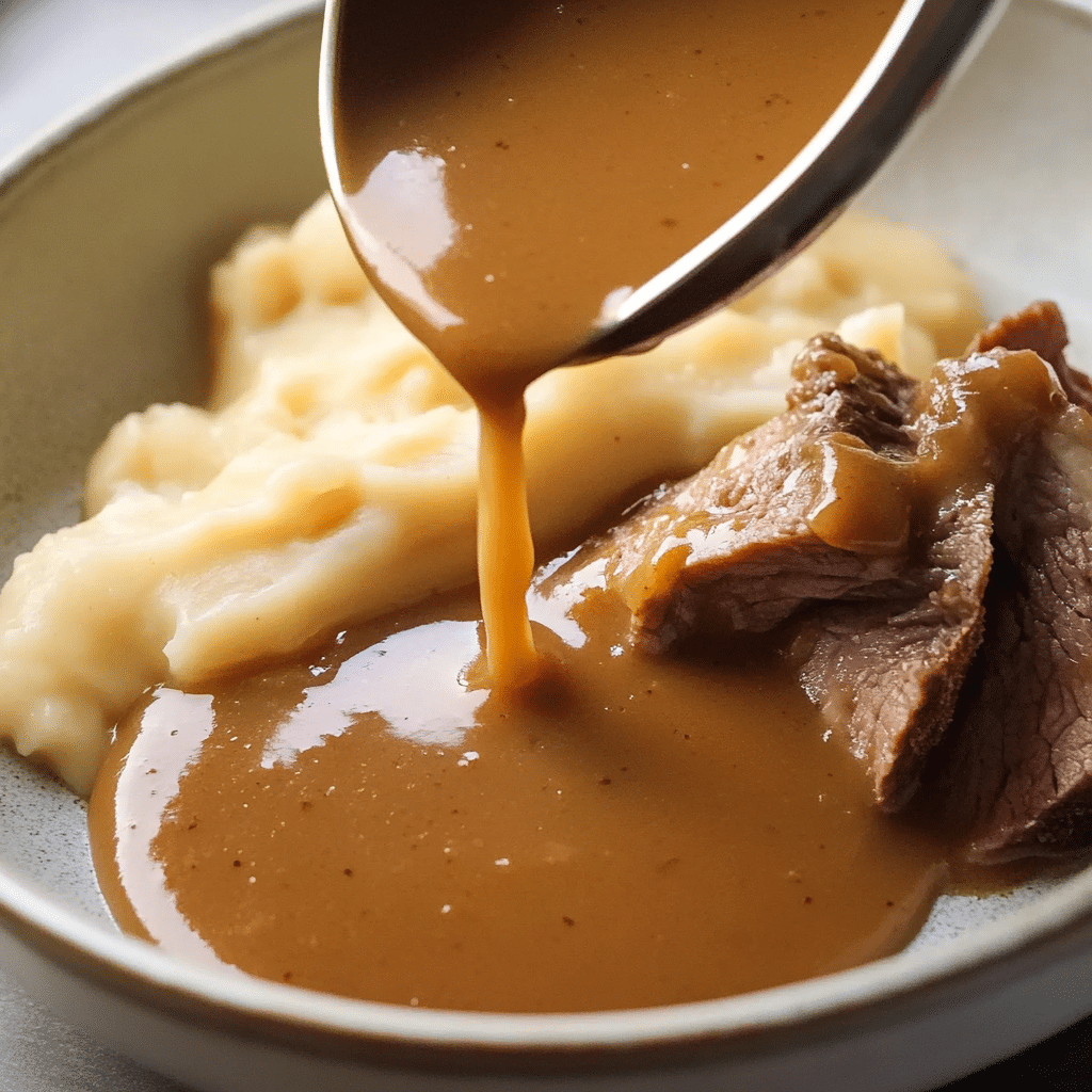 Una salsa gravy para acompañar con puré de papas o carne, receta de Chef Goya