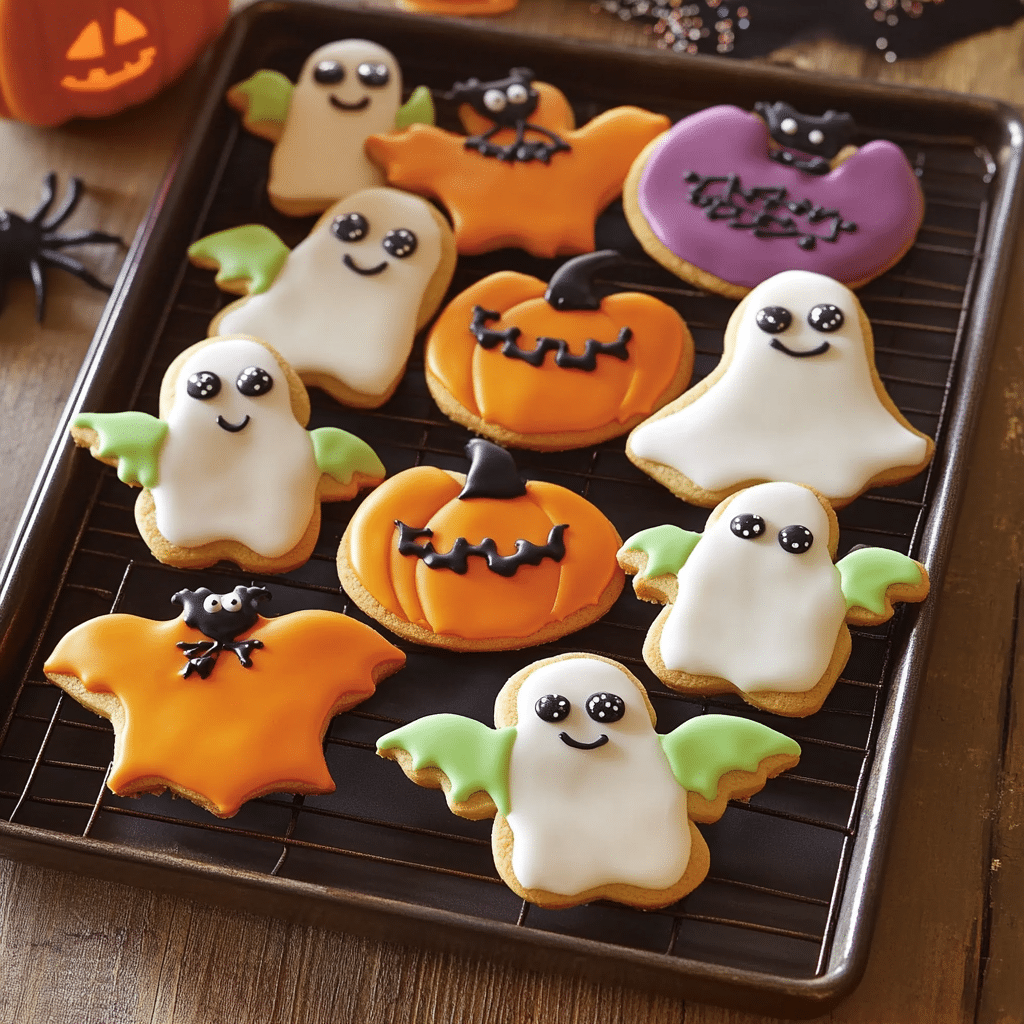Un plato con galletas de halloween, si buscas una receta facil para celebrar en esta epoca, receta de Chef Goya.