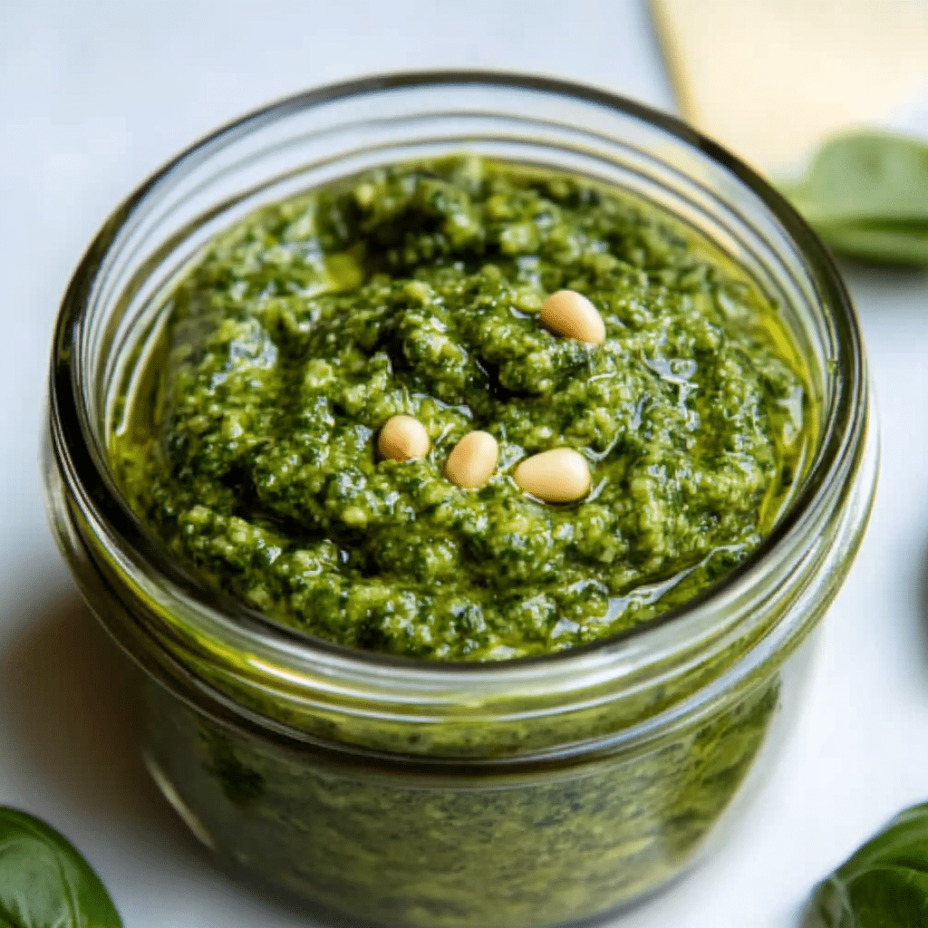 Una salsa pesto, si deseas implementarlas en tu pasta favorita, receta de Chef Goya.