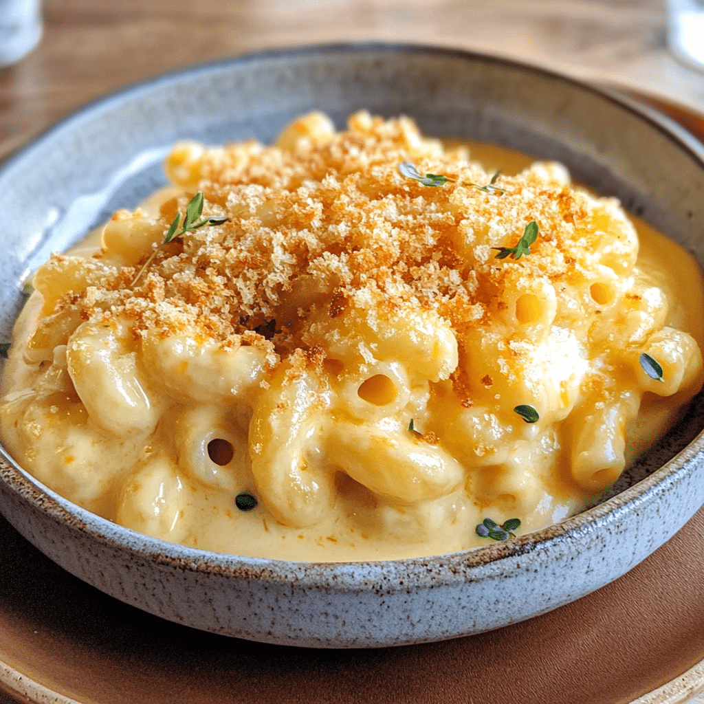 Un plato con macarrones con queso, si deseas una receta facil de hacer, receta de Chef Goya.