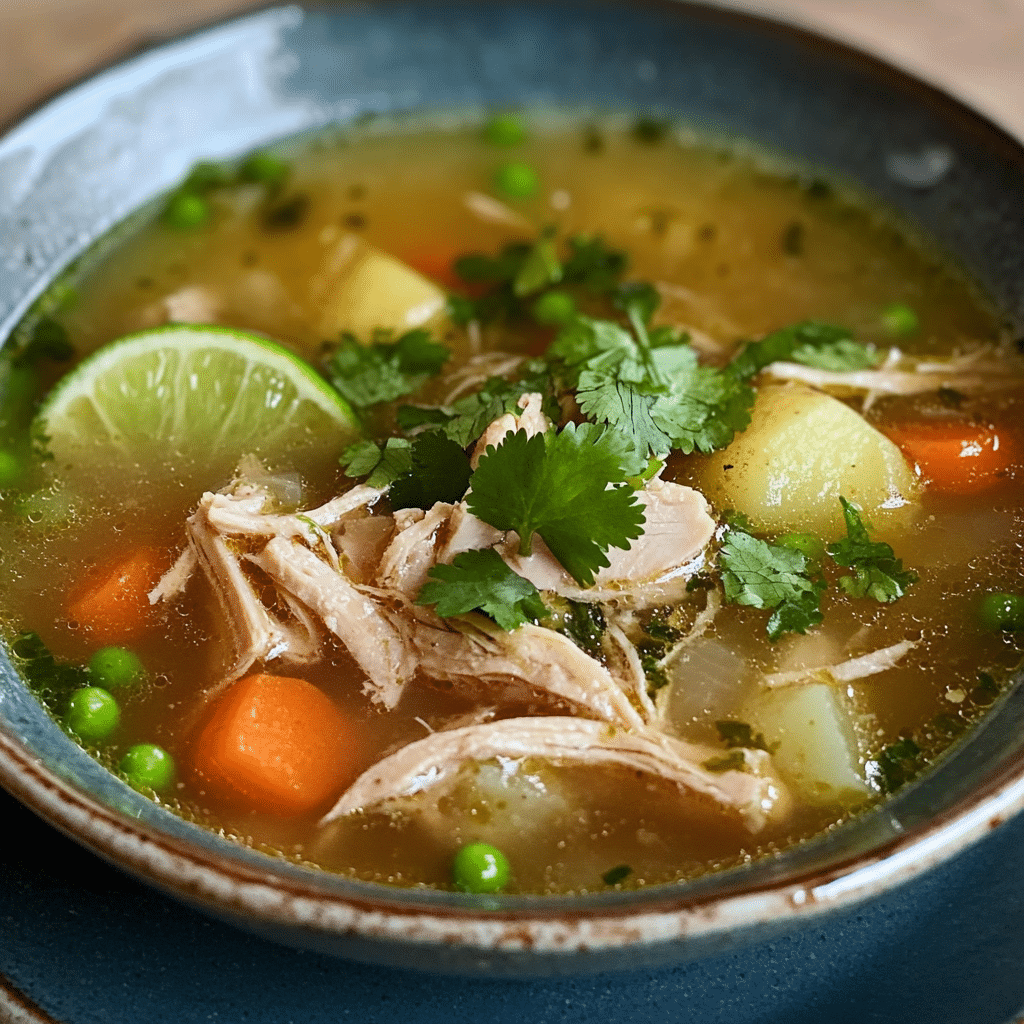 Un plato con caldo de pavo, si deseas una receta diferente y deliciosa, receta de Chef Goya.