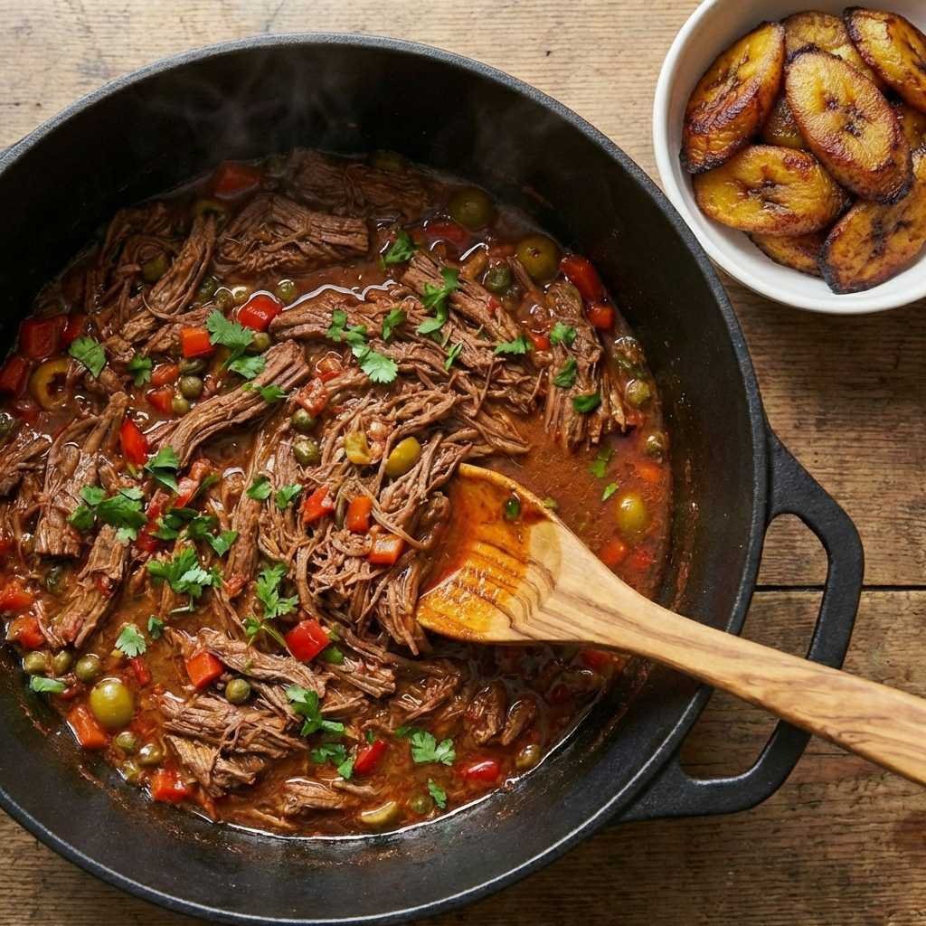 Ropa Vieja Cubana — Receta Auténtica Paso a Paso