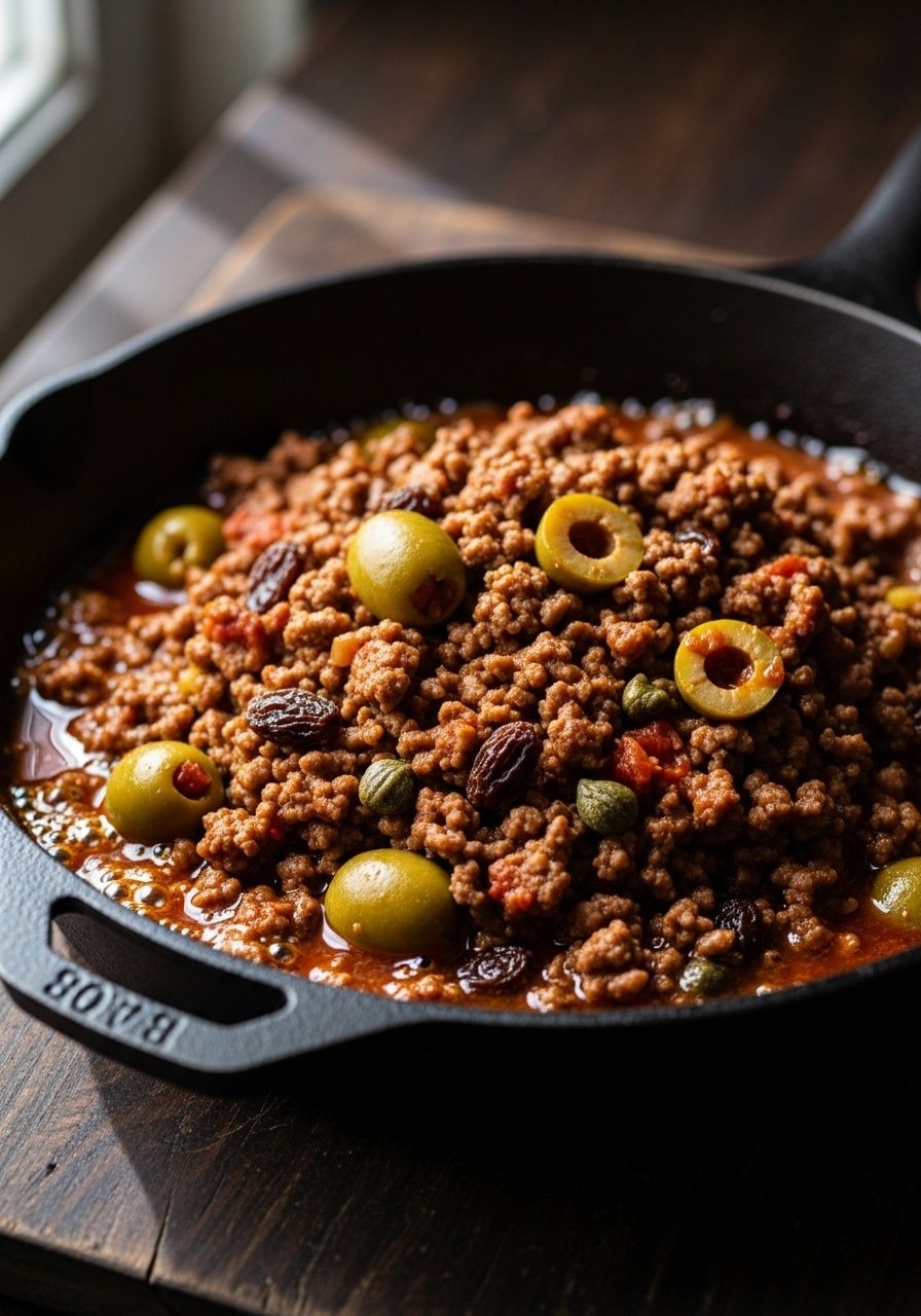 Picadillo Cubano: Receta Auténtica con Aceitunas y Pasas