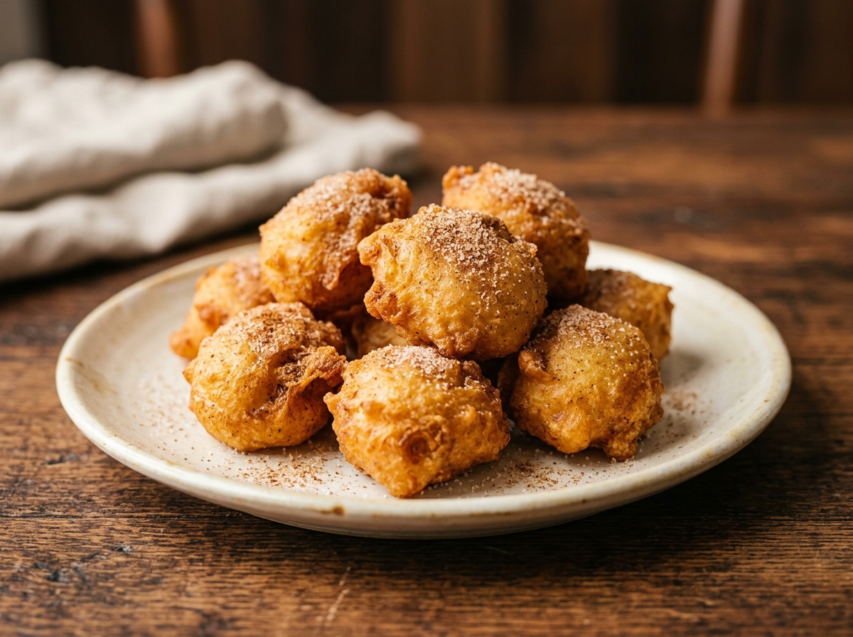 Fritas de banano hondureñas: buñuelos de banano maduro dorados con azúcar y canela