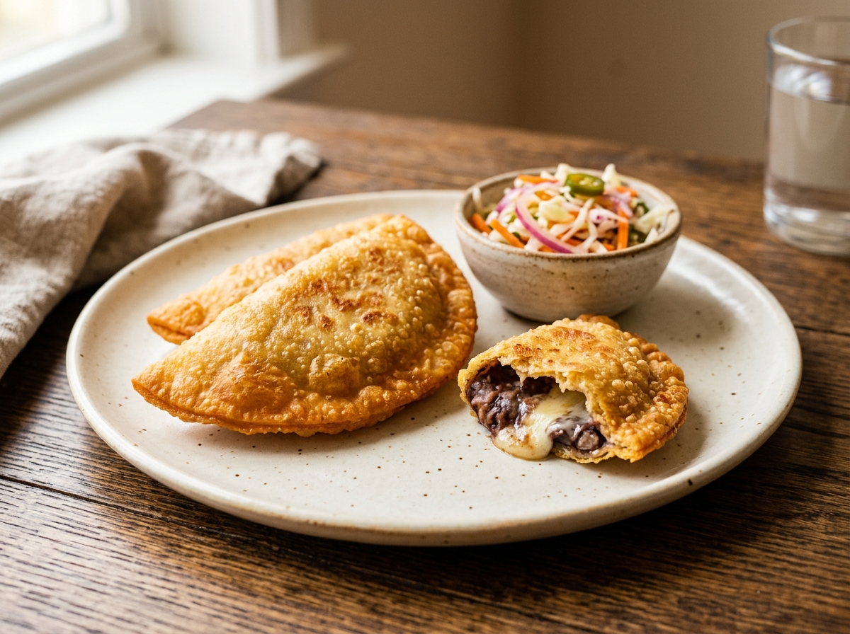 Pastelitos hondureños de masa de maíz fritos, rellenos de queso y frijoles