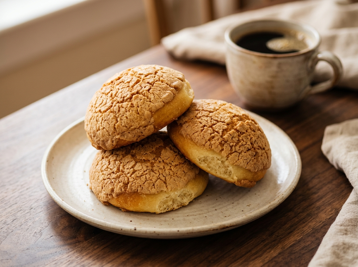 Semitas de arroz hondureñas con costra dorada y agrietada, pan dulce catracho